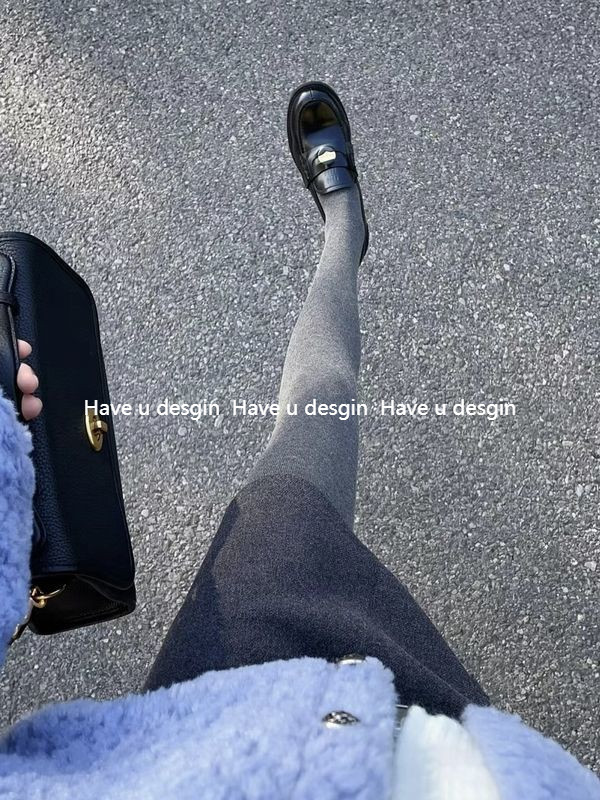 Có bạn desgin
 Flat Màu Trơn Quần Nữ Xuân Thu Ấm Quần Legging Melade Retro Đơn Giản