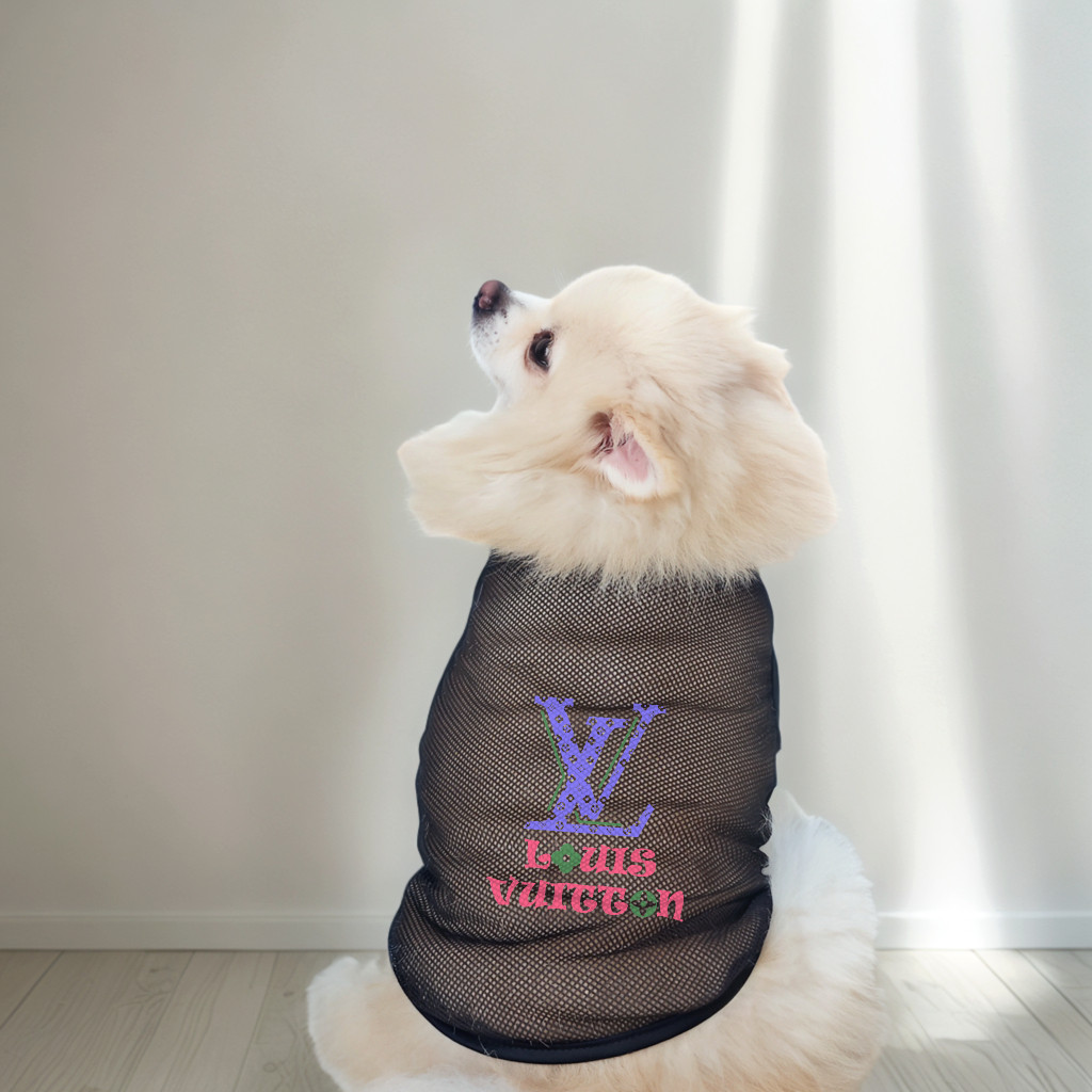Quần Áo Thú Cưng Xuân Hè Mùa Thu Họa Tiết Thời Trang In Hình Chó Áo Vest Lưới Polyester Quần Áo Thoáng Khí