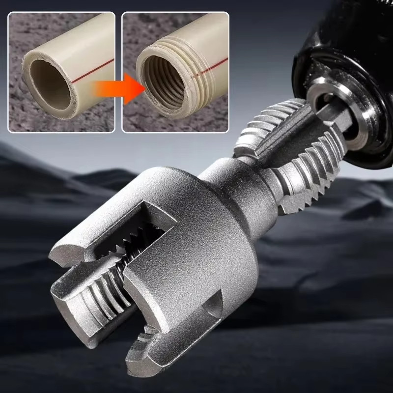 2 Chiếc Dụng Cụ Mở Ống Nước 4 / 6 Điểm PVC Ống Ren Dụng Cụ Mở Thép Carbon Bên Trong Lỗ Ngoài Dụng Cụ Mở Điện Máy Khoan Lục Giác Dụng Cụ Khai Thác