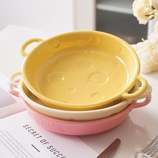Phong Cách Phô Mai 9Inch Hai Tai Đĩa Sâu Hộ Gia Đình Giá Trị Cao Món Ăn Pasta Món Ăn Chịu Nhiệt Độ Cao Chống bỏng C