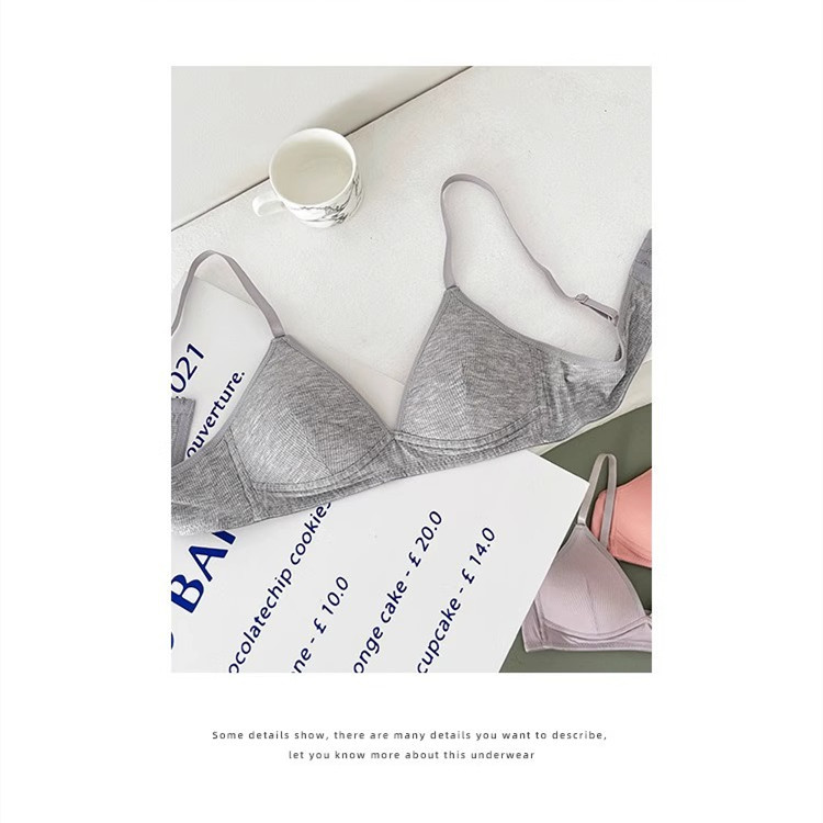 [Sẵn sàng] Áo ngực Cotton nữ Quần lót nâng ngực nhỏ liền mạch mềm mại không dây cho bé gái Bralette Quần lót nữ