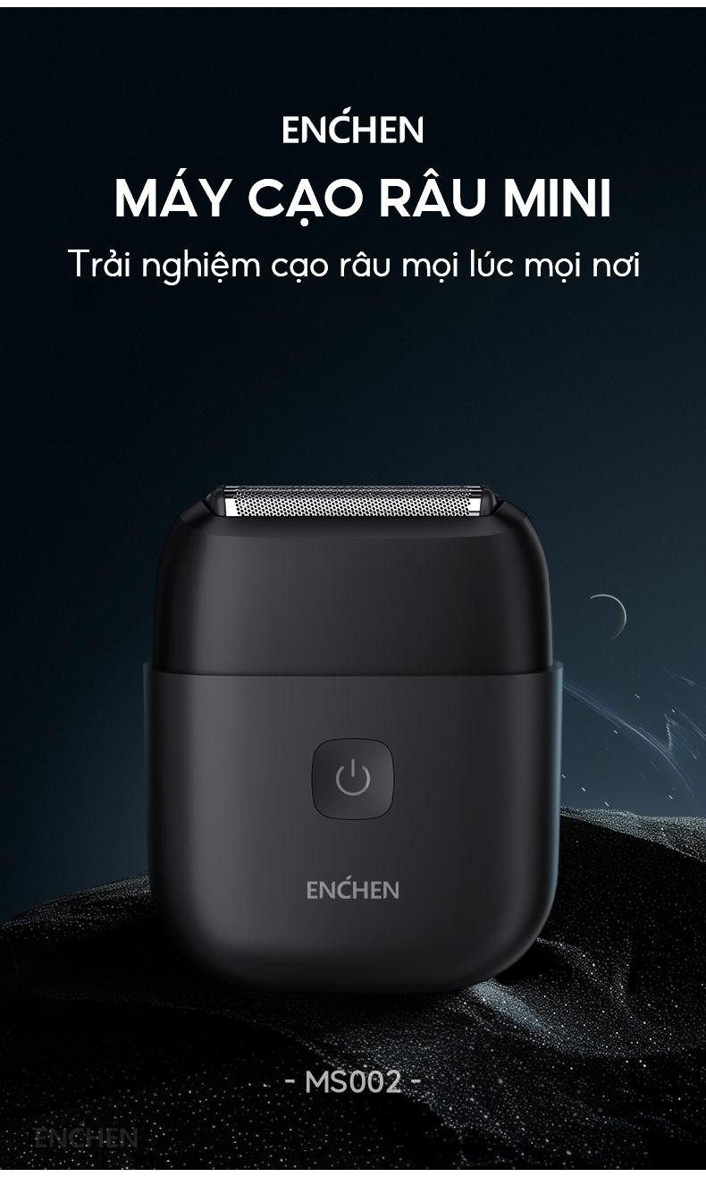 Mô tả Máy cạo râu Enchen Mini MS002 lưỡi dao linh hoạt, động cơ mạnh mẽ chống nước toàn thân - BH 6 tháng - 1