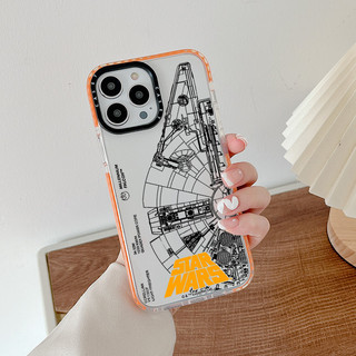 Ốp lưng STAR WARS Warship Tương thích cho IPhone 11 14 15 16 Pro Max 12 13 Mini Cover X XR XS Max Silicone Mềm Clear SE 2022 6 7 8 Plus Vỏ chống sốc