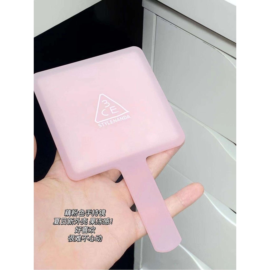 3ce Cherry Blossom Powder Hộp Đựng Mỹ Phẩm Sen Hồng Ba Lô Trong Suốt Gương Cầm Tay Hai Lớp Cốc Nước Gấp Quạt