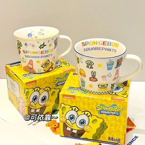 SpongeBob SquarePants Pie Star Cốc Dễ Thương Cốc Gốm Có Hộp Quà Tặng Thìa Sinh Viên Hoạt Hình Quà Tặng Sinh Nhật Cô Gái