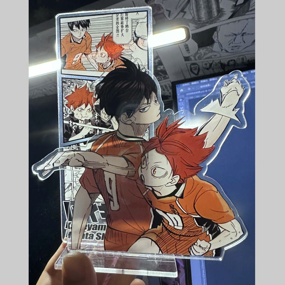 Phong Cách Mới Đứng Haikyuu Shoyo Hinata Kenma Kozume Kei Tsukishima Oikawa Tooru Bóng chuyền Junior Big Stand Xiangyang Kageyama Feixiong Acrylic Để Bàn Đồ Trang Trí Ngoại Vi Cho Bạn Bè