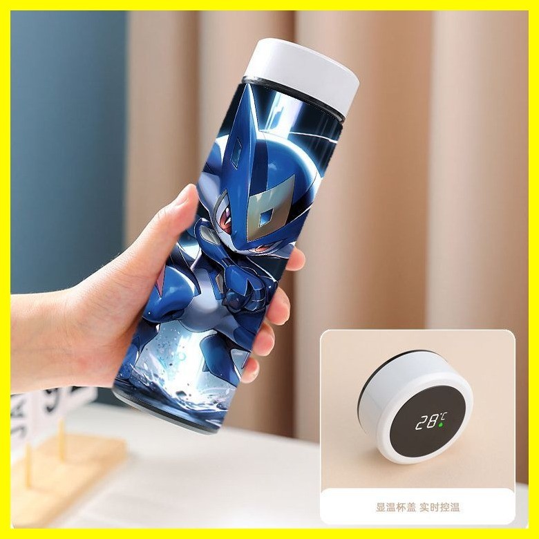 [ZOCI] Cốc giữ nhiệt Greninja Pokémon Koga Ninja Ếch Bình giữ nhiệt thông minh Công suất lớn Thép không gỉ Di động Nhiệt độ có giá trị cao Measur