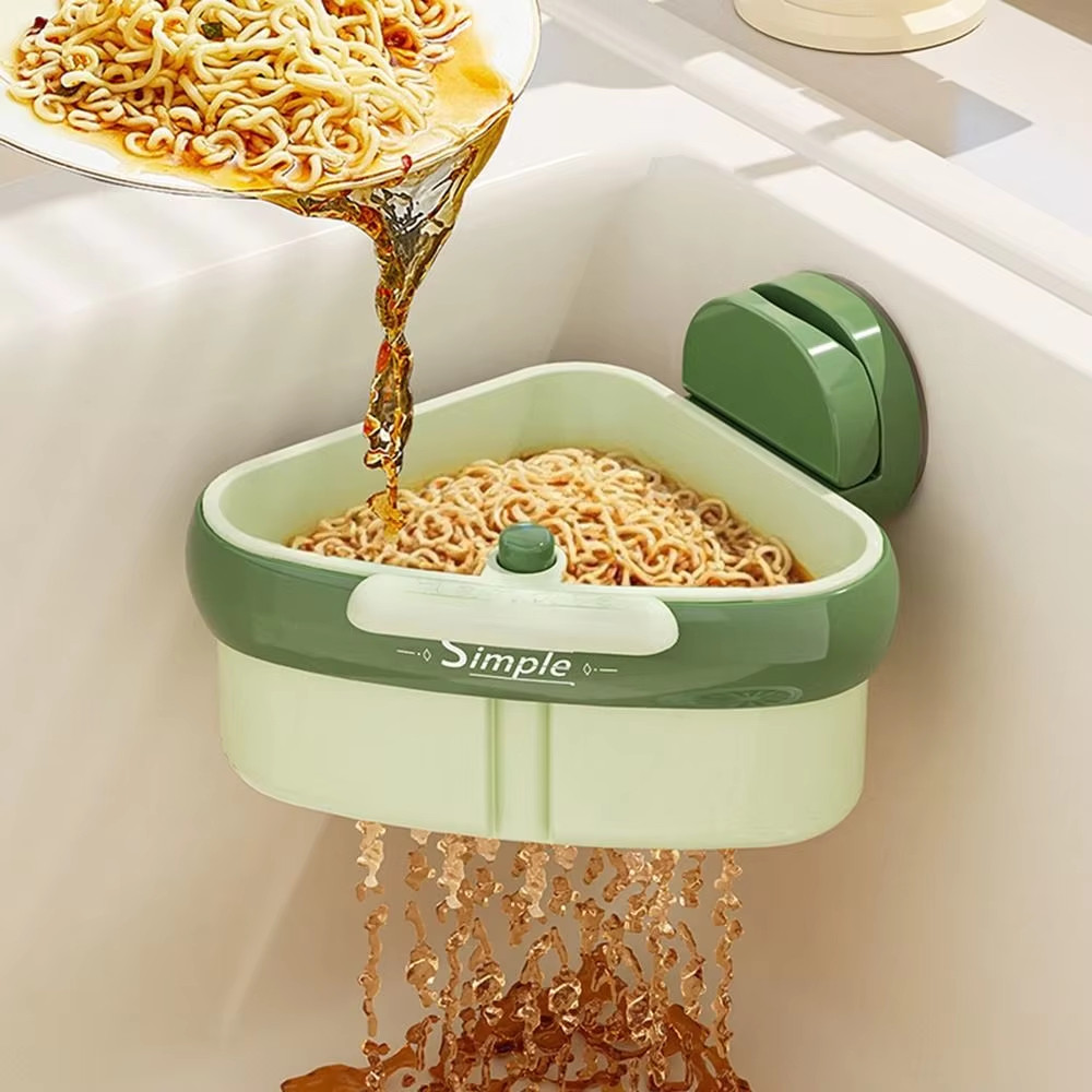2 Chiếc Mới Đa Năng Hút Cốc Bồn Rửa Giỏ Thoát Nước Hộ Gia Đình Rửa Trái Cây Giỏ Lọc Nhà Bếp Tam Giác Bồn Rửa Lọc Cho Thực Phẩm Chất Thải Nhà Bếp Dụng Cụ Thoát Nước