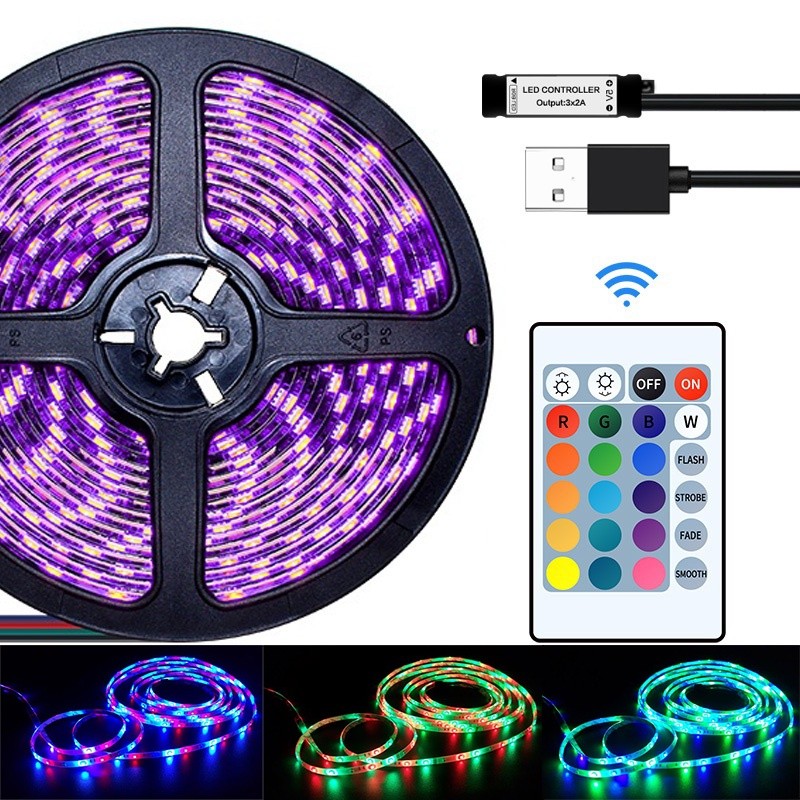 Còn hàng sẵn có2835 USB RGB Led Strip Light 5V Thay đổi đầy màu sắc 3 ...