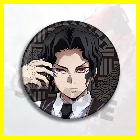 [Zoci] Huy Hiệu Demon Slayer Kibutsuji Muzan Demon Slayer Anime Hàng Hóa Thanh Chi Mặt Dây Chuyền Huy Hiệu Cuộn Dây Hai Trẻ Em Huy Hiệu Yiwo Ghế Đen Tử Thần Muu Wu Miserable Ume Douma Hakuji