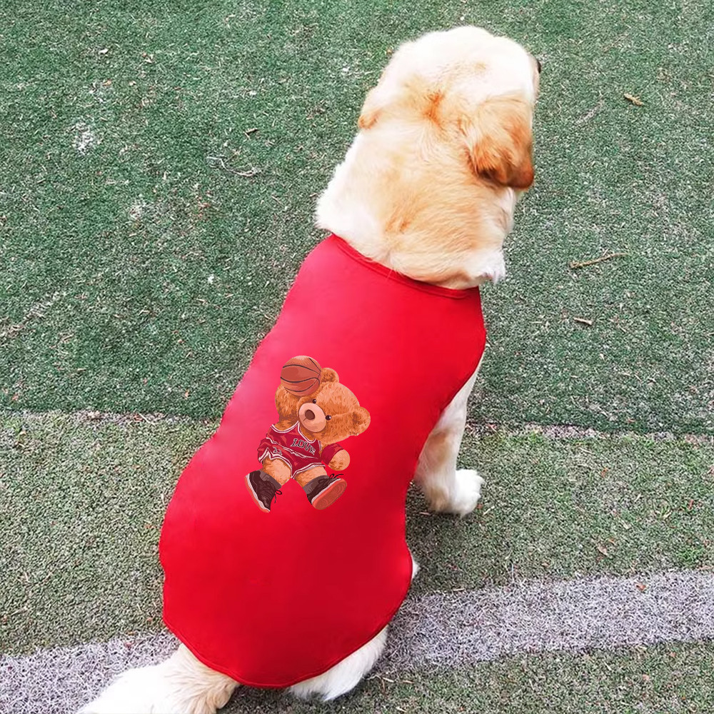 ✨ Hàng Mới Về ✨ 3xl-6xl Hoạt Hình Họa Tiết Gấu In Thoáng Khí Kích Thước Lớn Áo Vest Cho Chó Lớn Quần Áo Cho Chó
