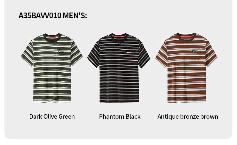 Mô tả CAMEL CROWN Sọc Quần Áo Nam Tính Khí Ngắn Tay Rời Top Áo polo Thường Ngày - 9