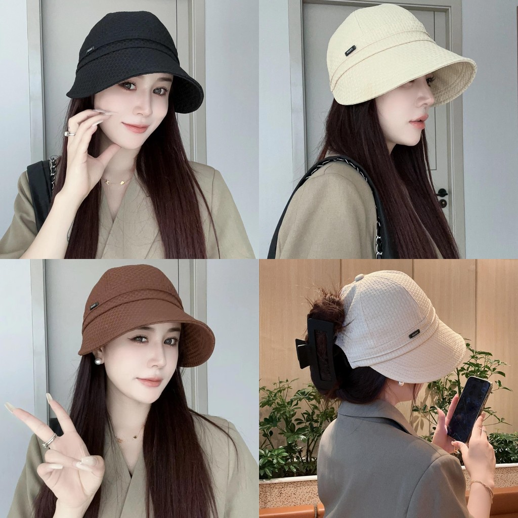 Người Cá Zhao Lushi Mũ Dành Cho Nữ Polyester Chống Tia Uv Mũ Chống Nắng Có Vành Rộng Cho Ngoài Trời Mùa Hè Mùa Xuân