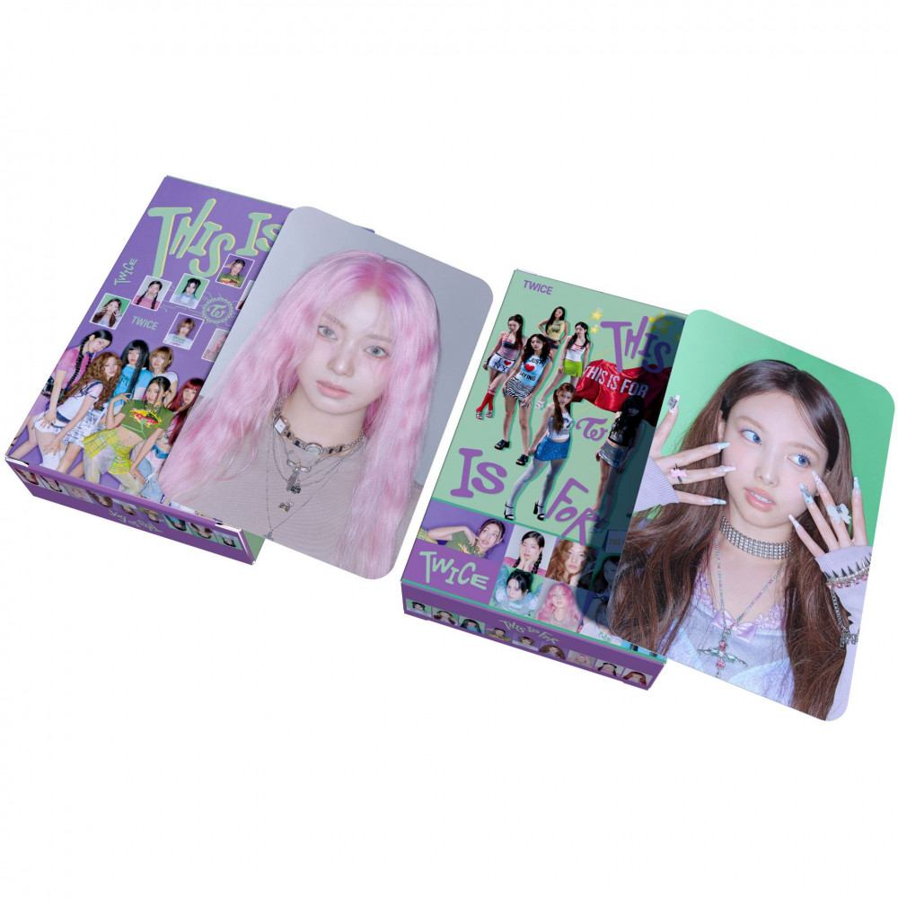 LINXX 55 Chiếc HAI Lần Này Dành Cho Album Lomo Cards HD Ảnh 3 Inch Quạt Nhỏ Bộ Sưu Tập Thẻ Hàng Hóa Quà Tặng Thẻ Ảnh Kpop Cao Cấp Sưu Tập Cho ONCE