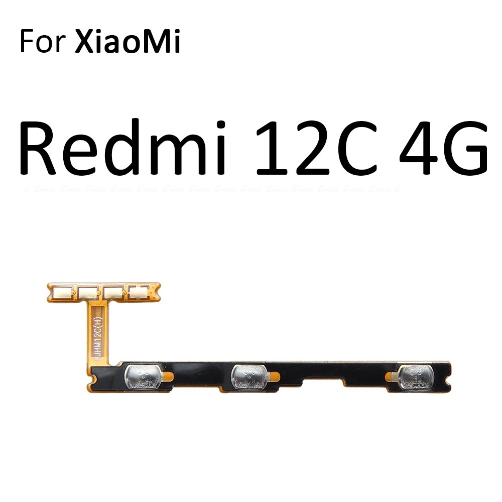 Tắt Tiếng Công Tắc Phím Nguồn BẬT TẮT Nút Âm Lượng Điều Khiển Cáp Mềm Cho Xiaomi Redmi 12 12C 13 13C 13R 14C 14R A3x A1 A2 A3 Plus Pro Thay Thế Các Bộ Phận