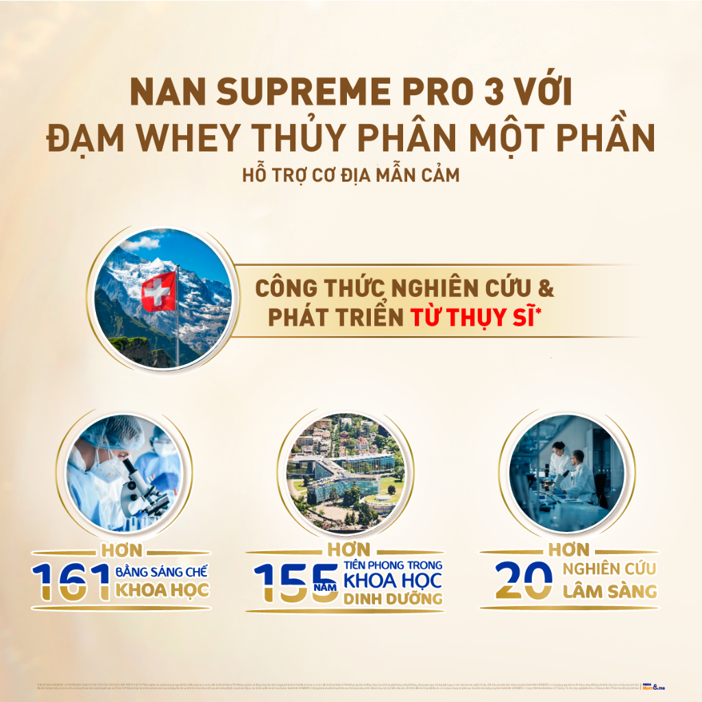 Mô tả Bộ 2 Lon Sữa bột Nestlé NAN SUPREMEPRO 3 800g nhập khẩu Đức đạm Gentle Optipro ngừa mẫn cảm - 7