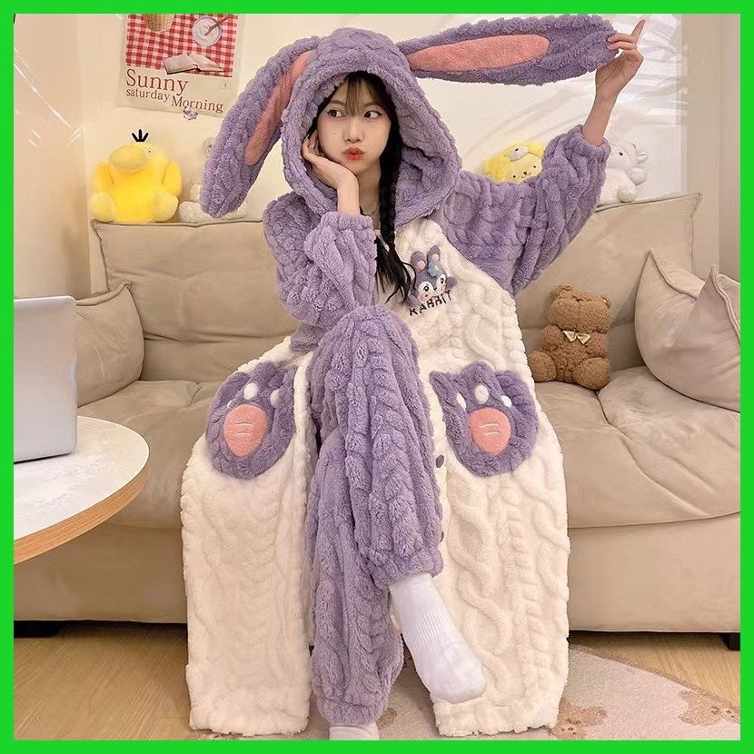 Phong Cách Mới Bộ Đồ Ngủ Mùa Đông Lông Cừu-Fleece-Fleece-Fleece-Fleece-F