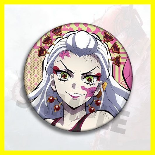 [Zoci] Huy Hiệu Demon Slayer Kibutsuji Muzan Demon Slayer Anime Hàng Hóa Thanh Chi Mặt Dây Chuyền Huy Hiệu Cuộn Dây Hai Trẻ Em Huy Hiệu Yiwo Ghế Đen Tử Thần Muu Wu Miserable Ume Douma Hakuji