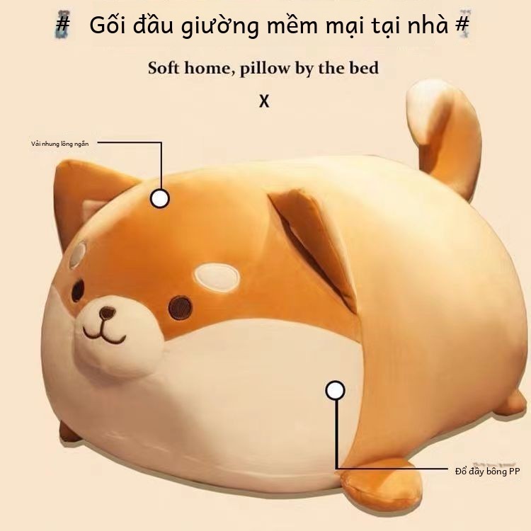 Dễ Thương Shiba Inu Búp Bê Sang Trọng Siêu Mềm Chó Gối Ngủ Trên Giường ...