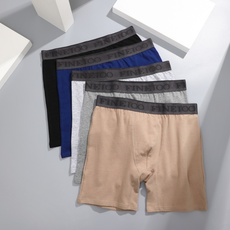 Mô tả Finetoo Quần Đùi Cotton Nguyên Chất Cho Nam Quần Lót Thoáng Khí Trung Bình Boxer Quần Lót Hấp Thụ Và Kháng Khuẩn S-XXL - 4