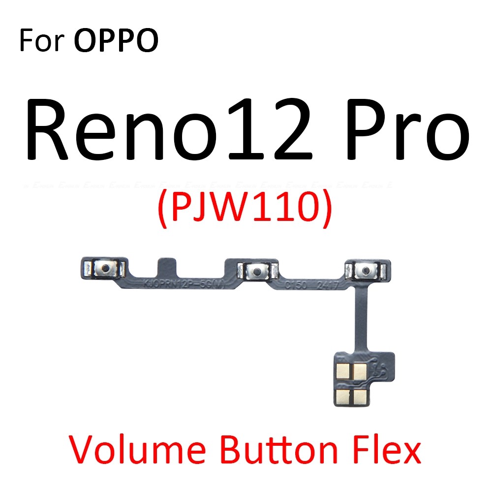 Tắt Tiếng Công Tắc Chìa Khóa Nguồn Cho OPPO Reno 9 10 11 12 Reno9 Reno10 Reno11 Reno12 Pro Plus F BẬT TẮT Nút Âm Lượng Điều Khiển Cáp Mềm Thay Thế Các Bộ Phận