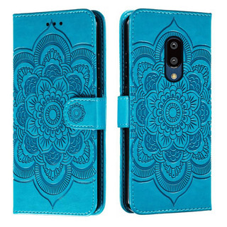 Emboss Hoa Da Ốp Lưng Điện Thoại Sharp Aquos Zero 2 Zero2 Datura Ví Flip Book Case Cover Funda