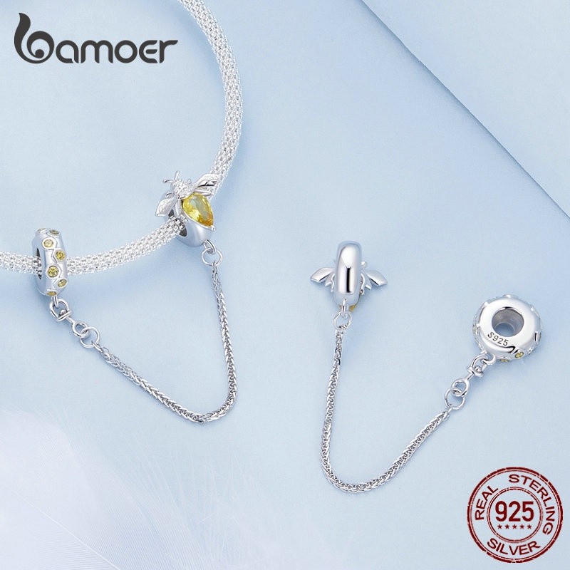 Mô tả Bamoer Bạc 925 Dây Xích An Toàn Trái Tim Vĩnh Cửu Trang Sức Vòng Tay Quyến Rũ Quà Tặng Cặp Đôi Đa Năng - 2
