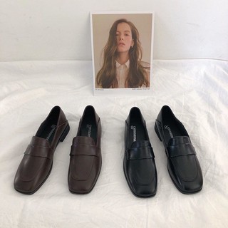 35-43 Size Lớn Nữ Phong Cách Anh Quốc Giày Da Nhỏ Nữ Phong Cách Mới Giày Gót Dày 41 Retro Loafers
