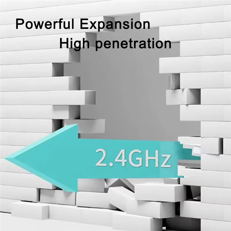 Bộ lặp WiFi không dây Bộ tăng cường tín hiệu WiFi 1200Mbps 2.4G 5G Cổng mạng kép 6 Ăng-ten Bộ khuếch đại tín hiệu tầm xa cho khách sạn gia đình