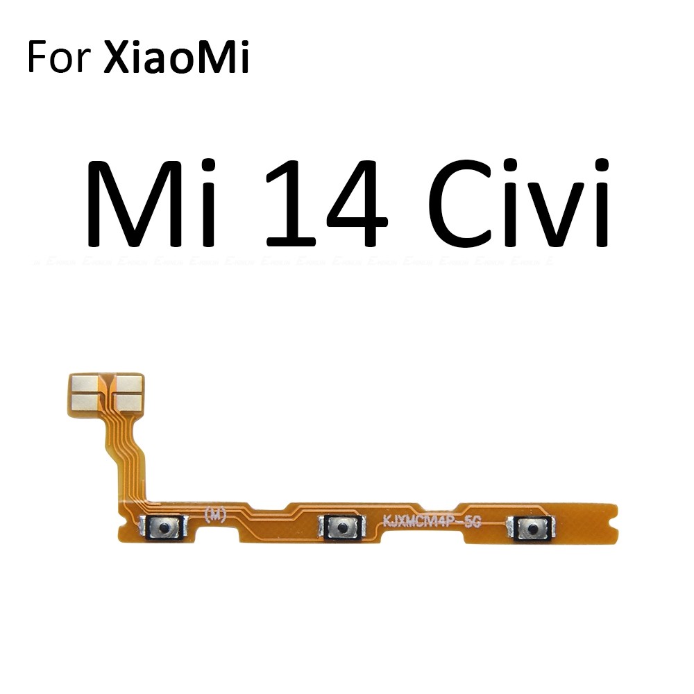 Tắt Tiếng Công Tắc Phím Nguồn BẬT TẮT Nút Âm Lượng Điều Khiển Cáp Mềm Cho Xiaomi Mi 12 12X 12S 12T 13 13T 14 14T Civi 4 Pro Ultra Lite Thay Thế Các Bộ Phận