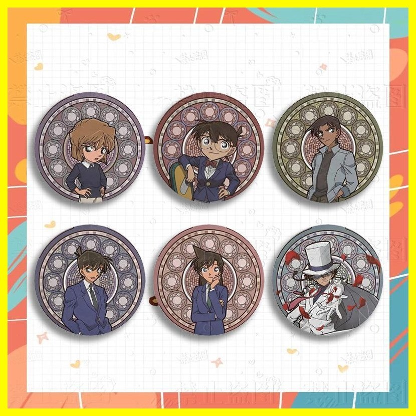 [Zoci] Huy Hiệu Thám Tử Lừng Danh Conan Kudo Shinichi Hoạt Hình Thám Tử Lừng Danh Conan Shinichi Anime Tinplate Huy Hiệu Thanh Đĩa Huy Hiệu Túi Dễ Thương Trang Trí Mặt Dây Chuyền Mouri Ran Hattori Heiji