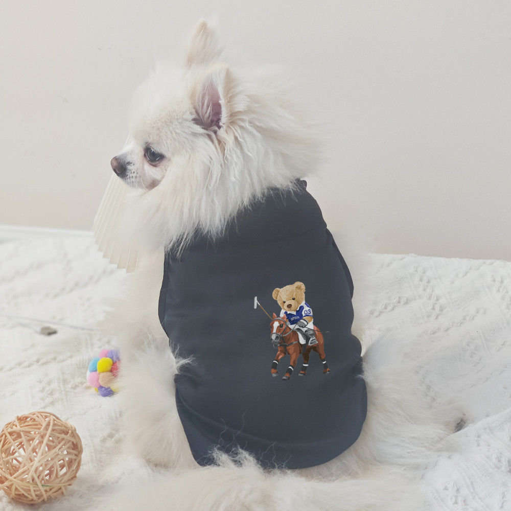 ✨ Hàng Mới Về ✨ S-2XL Chó Nhỏ Và Vừa Xuân Hè Quần Áo Chó Cưỡi Gấu Họa Tiết Áo Vest Chó Thoáng Khí