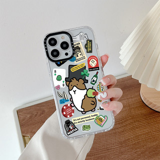 Seventeen HOSHI Ốp Lưng Hamster Hoạt Hình Dễ Thương Tương Thích Cho IPhone 11 14 15 16 Pro Max 12 13 Mini Cover X XR XS Max Silicone Mềm Clear SE 2022 6 7 8 Plus Vỏ Chống Sốc