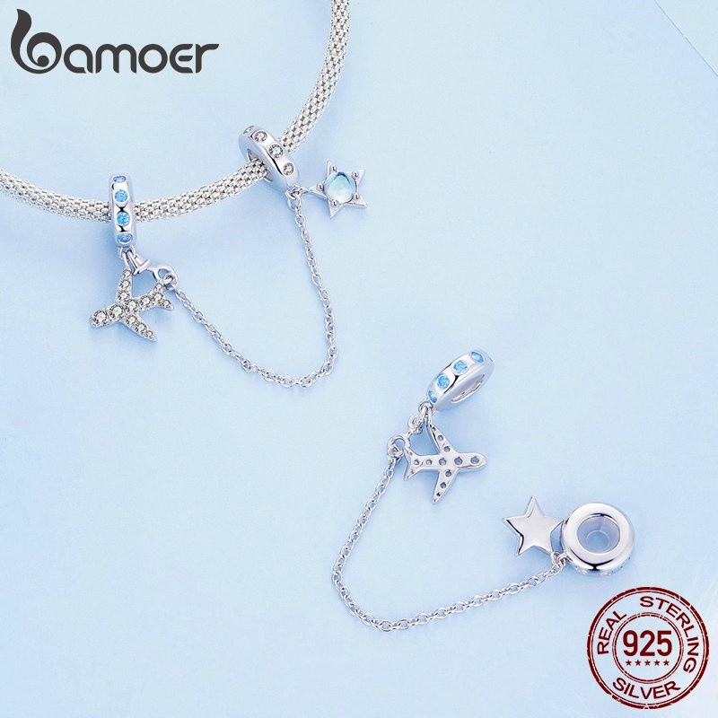 Mô tả Bamoer Bạc 925 Dây Xích An Toàn Trái Tim Vĩnh Cửu Trang Sức Vòng Tay Quyến Rũ Quà Tặng Cặp Đôi Đa Năng - 1