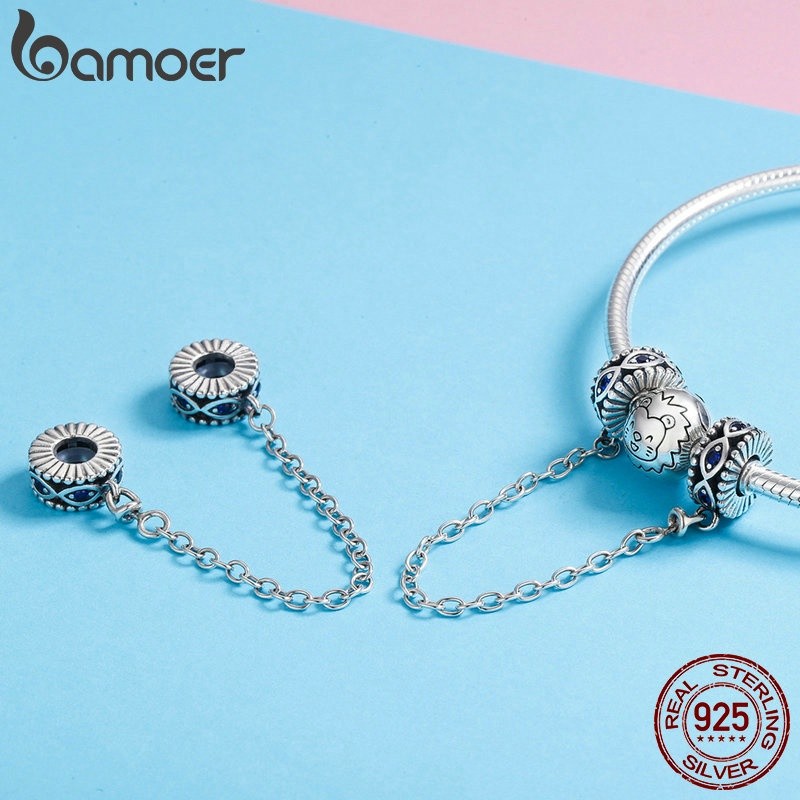 Mô tả Bamoer Bạc 925 Dây Xích An Toàn Trái Tim Vĩnh Cửu Trang Sức Vòng Tay Quyến Rũ Quà Tặng Cặp Đôi Đa Năng - 7
