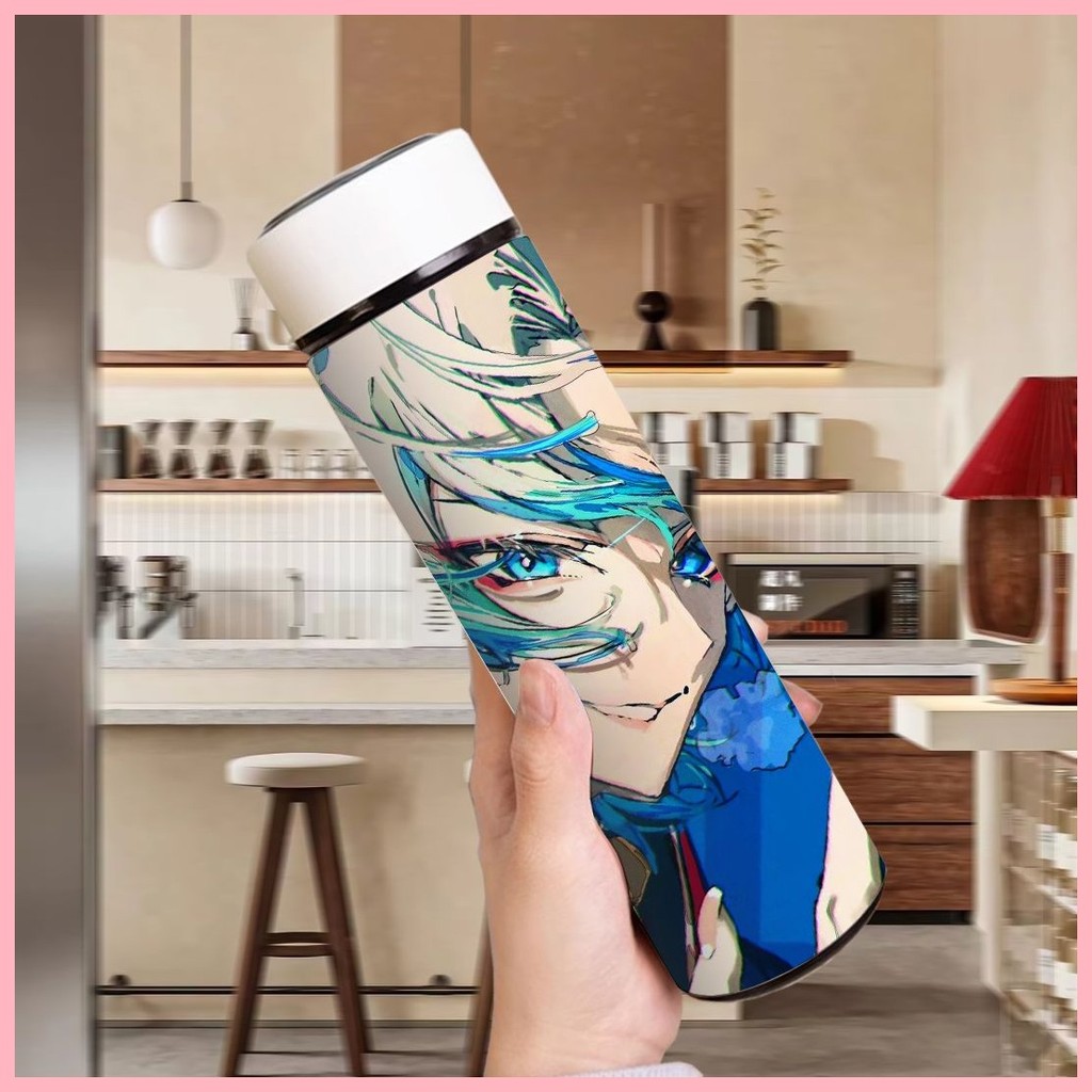 Cốc Nước Giữ Nhiệt Cốc BLUE LOCK Isagi Yoichi Bachira Meguru Kunigami Rensuke Chigiri Hyoma BLUE Nhà tù Nhiệt Thông Minh Cốc Nhiệt Độ Dung Tích Lớn Thép Không Gỉ Di Động Giá Trị Cao Màn Hình Hiển Thị Nhiệt Độ Hoạt Hình Cốc Nước Ngoại Vi