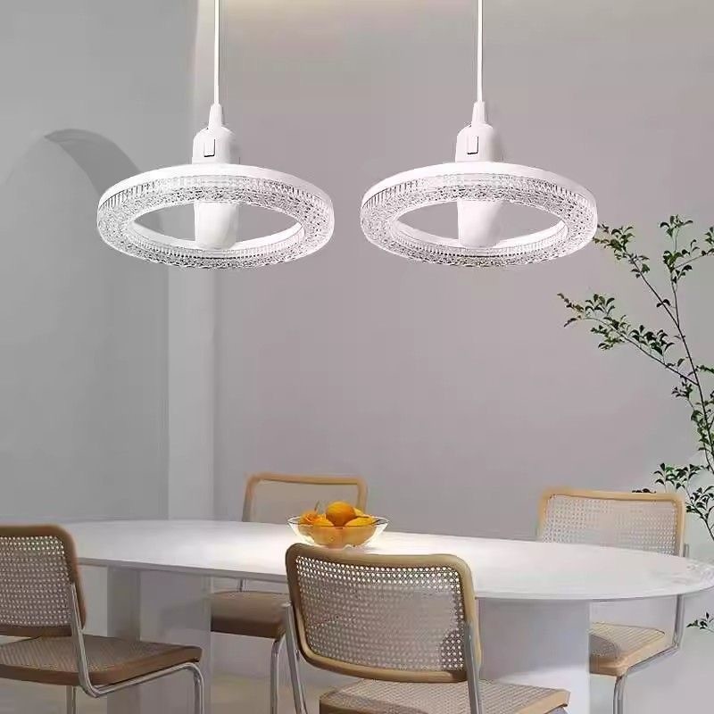 2 Bóng Đèn Led UFO E27 Đèn Pha Lê Tròn Siêu Sáng18W / 24W Ổ Cắm Chiếu Sáng Trần 6500K AC85-265V Đèn Chùm Ánh Sáng Ban Ngày Phòng Ngủ Dụng Cụ Chiếu Sáng