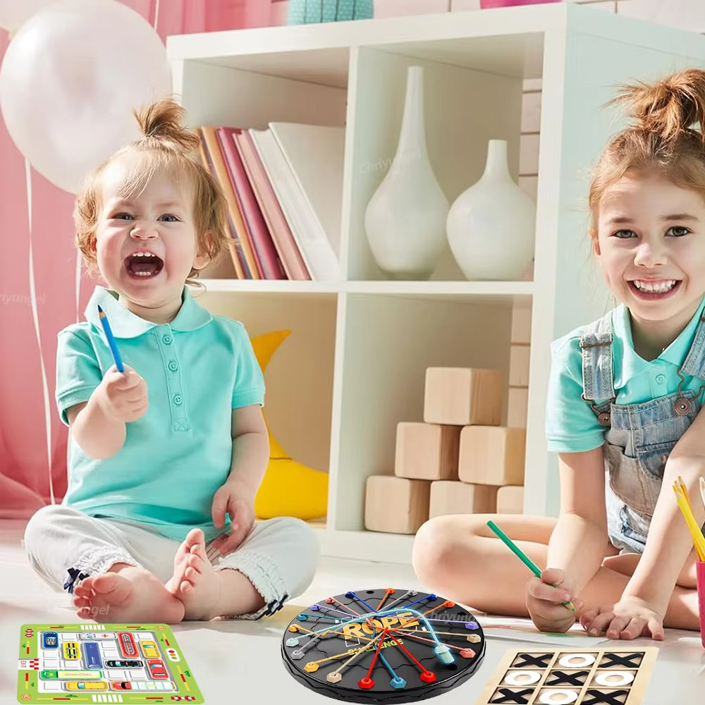 Mới Kid Dây Nút Câu Đố Bảng Màu Trò Chơi Dây Xoắn Kết Nối Dây Trò Chơi Bàn Cha Mẹ Con Đồ Chơi Tương Tác Quà Sinh Nhật