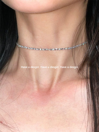 Có bạn desgin
 Vòng Cổ Zircon Cao Cấp Nữ ins Ánh Sáng Sang Trọng Tinh Tế Niche Thiết Kế Tính Khí Chuỗi Xương Đòn Phù Hợp Với Cao @ -