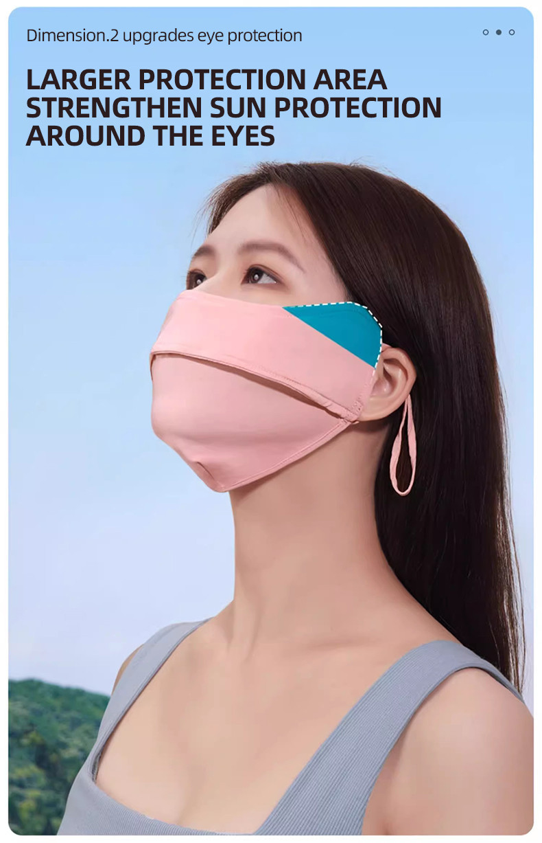 Mô tả Mặt nạ chống nắng nữ CAMEL CROWN Mặt nạ chống nắng 3D Stereo Mặt nạ che nắng thể thao đi xe đạp nhỏ - 4