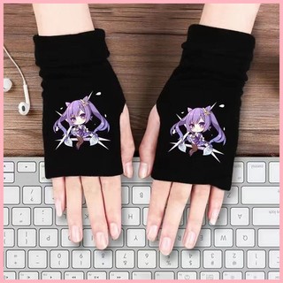 Găng Tay Găng Tay Yuanshen Màu Hình Găng Tay Hai Chiều Anime Nửa Phần Mùa Đông Ấm Áp Chống Lạnh Trẻ Em Học Sinh Viết Rid