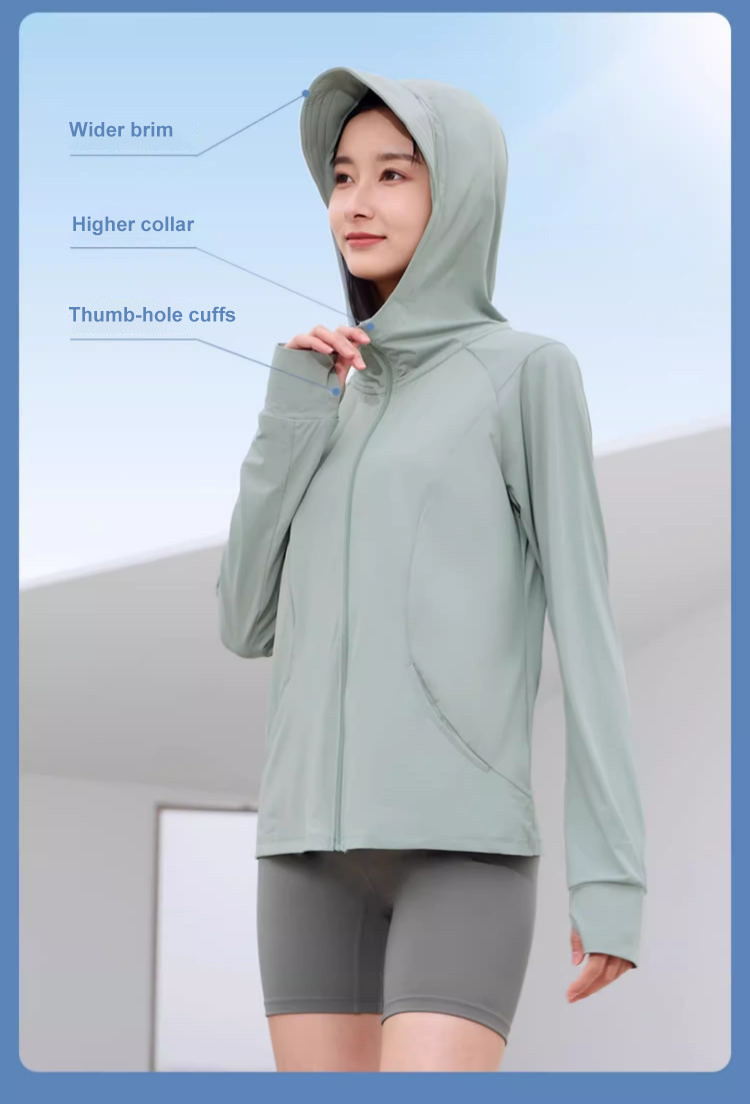 Mô tả CAMEL CROWN Thể Thao Ice Silk Chống Nắng Quần Áo Nữ Áo Cardigan Chống Tia Cực tím Quần Áo Nhanh Khô - 9