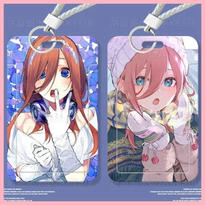 Hộp đựng thẻ ID Hộp đựng thẻ bảo vệ Bộ Quintuplets Nakano Ichika Nino Miku Yotsuba Itsuki Cô dâu năm bằng nhau Sanjiu Hộp đựng thẻ trượt học sinh Thẻ bữa ăn Thẻ xe buýt Hộp bảo vệ thẻ ID Kiểm soát truy cập Thẻ trường