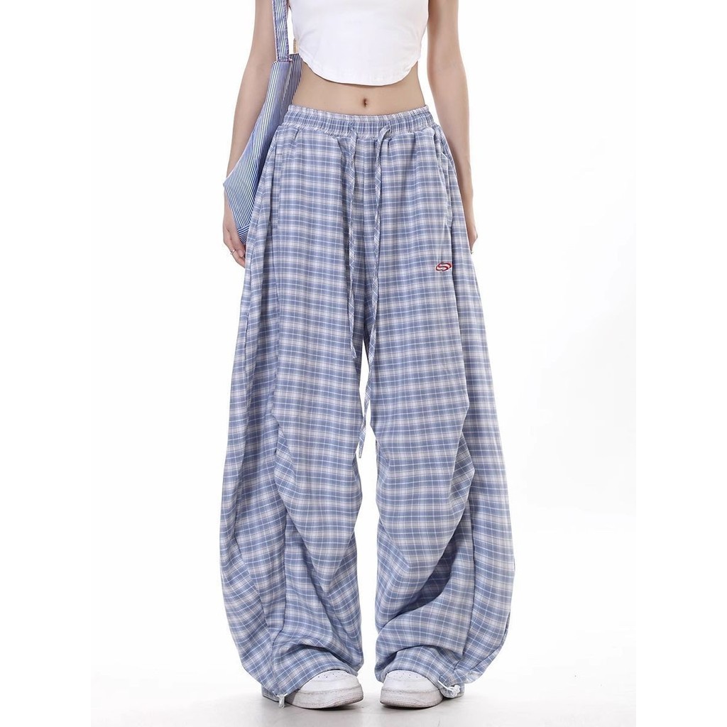 Quần thể thao mỏng phong cách retro Mỹ, phù hợp mùa hè với thiết kế drap
