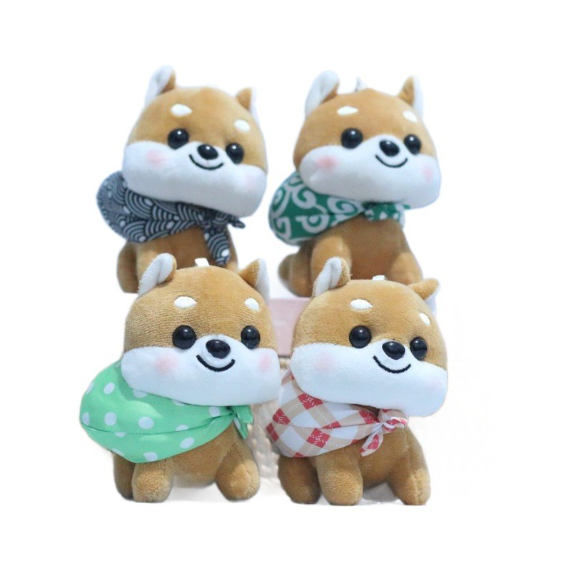Inu Dễ Thương Shiba Sang Trọng Đồ Chơi Ba Lô Phụ Kiện Lông Tơ Chó Móc Khóa Chất Liệu Mềm Với