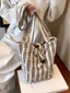 Mùa Hè Dung Tích Lớn Vải Phong Cách Mới Xô Chữ Tình Yêu Vải Lanh Cotton Tote Túi Vải Đi Lại Túi Nữ Một Vai