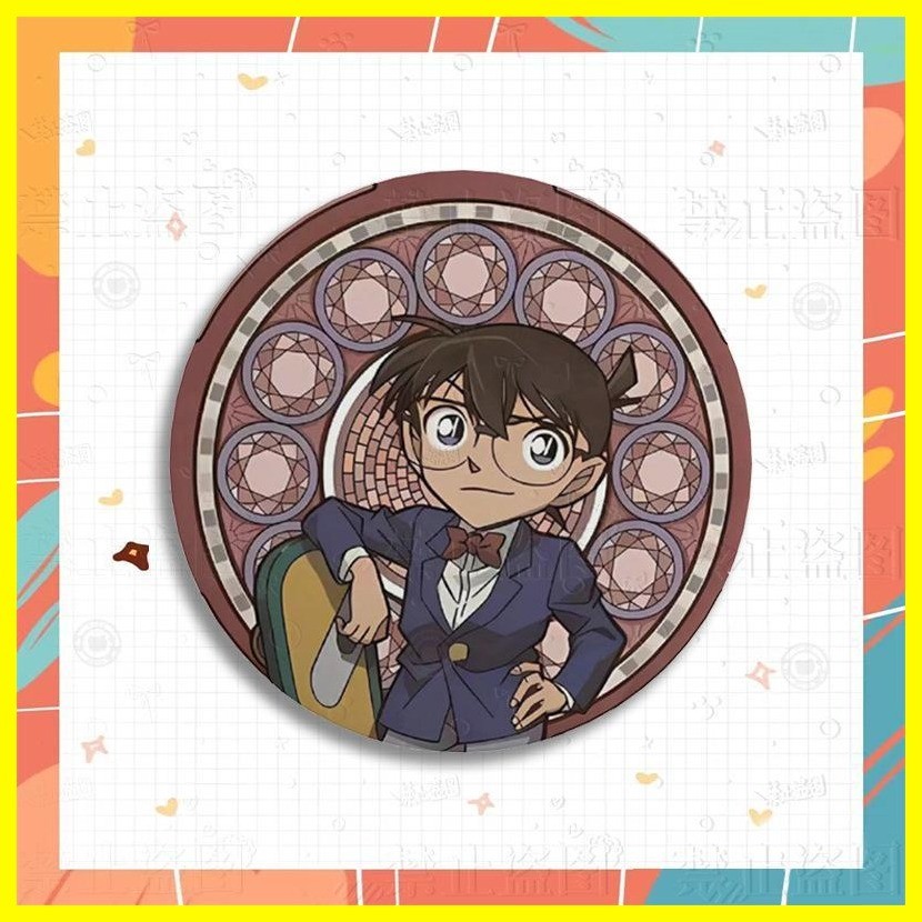 [Zoci] Huy Hiệu Thám Tử Lừng Danh Conan Kudo Shinichi Hoạt Hình Thám Tử Lừng Danh Conan Shinichi Anime Tinplate Huy Hiệu Thanh Đĩa Huy Hiệu Túi Dễ Thương Trang Trí Mặt Dây Chuyền Mouri Ran Hattori Heiji