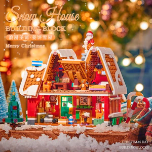 Ngày Lễ Giáng Sinh Quà Tặng Trang Trí Giáng Sinh Cabin Khối Xây Dựng Tương Thích Lego Lắp Ráp Đồ Trang Trí Mô Hình Đồ Chơi Cho Cặp Đôi Bạn Bè Quà Tặng Giáng Sinh
