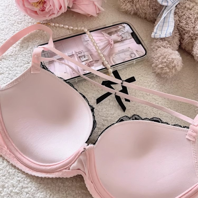 32-38ab Bọt Biển Mềm Ngực Nhỏ Nữ Vòng Thép Áo Ngực Ren Gợi Cảm Đồ Lót Thoải Mái Đẩy Lên Dưới Dây Quần Lót Nữ