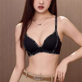 Ngực Nhỏ Thanh Niên Cô Gái Đẩy Lên Đồ Lót Dày Bọt Biển Không Dây Thoải Mái Áo Ngực Liền Mạch Quần Lót Nữ